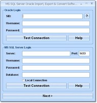 MS SQL Server Oracle Import, Export & Convert Soft screenshot